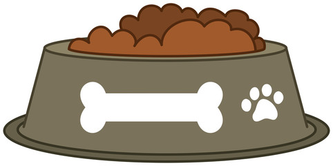 a dog or cat bowl full of food