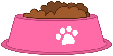 a dog or cat bowl full of food
