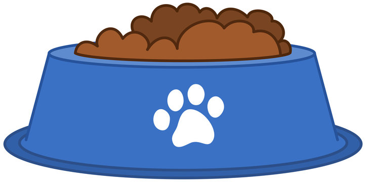 a dog or cat bowl full of food