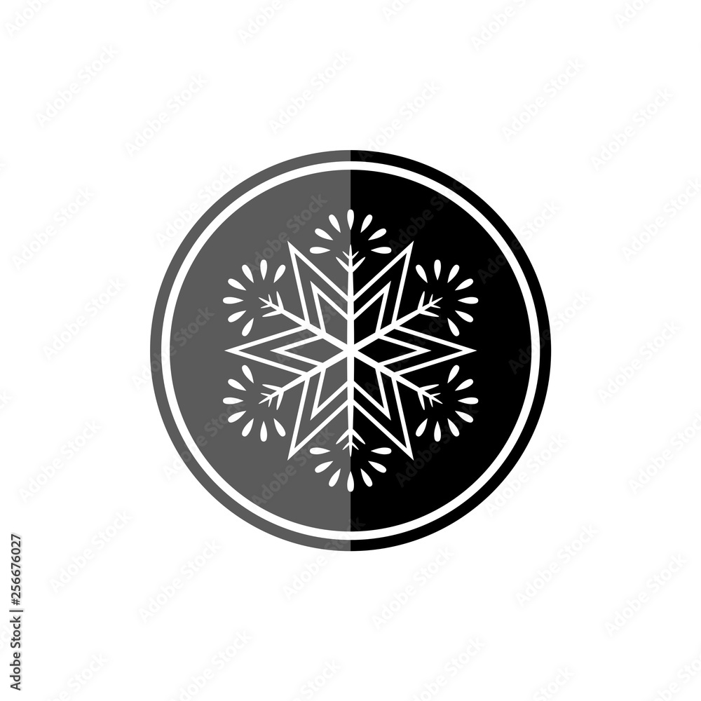 Poster snowflake icon or button