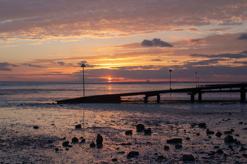 Fototapeta na wymiar Sunset st Southend-on-Sea, Essex, England