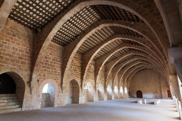 Fototapeta na wymiar Dormitory in Monastery of Santes Creus, Spain