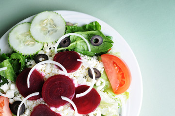 Fresh Greek Salad - Healthy Eating Diet Food