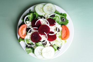 Fresh Greek Salad - Healthy Eating Diet Food
