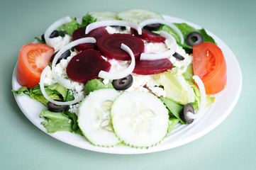 Fresh Greek Salad - Healthy Eating Diet Food
