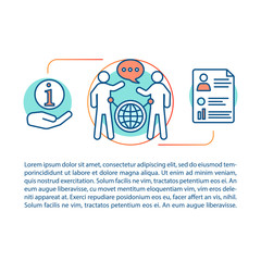 Communication skills concept linear illustration