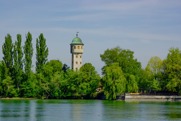 Fototapeta na wymiar Stromeyersdorf Water Tower, Lake Constance, Germany
