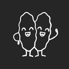 Smiling thymus gland chalk icon