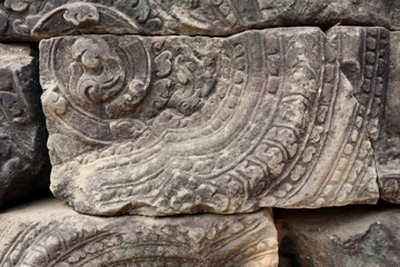 Angkor Wat Wall and Sculpture Texture
