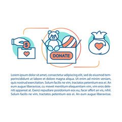 Donation concept linear illustration