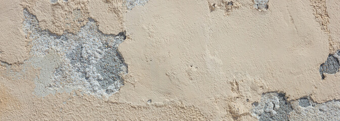 Beige color, painted and faded wall texture grunge background