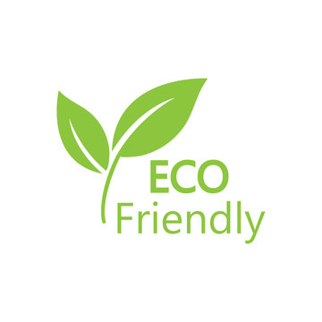 Eco Icon. Eco Friendly Sign. Vector Illustration, Flat Design.