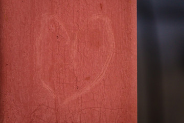 Fototapeta premium heart painted on brick wall