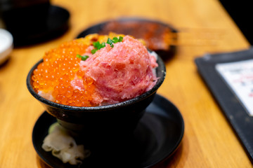 Japan special raw fish rice bowl
