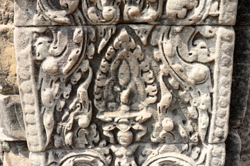Angkor Wat Wall and Sculpture Texture