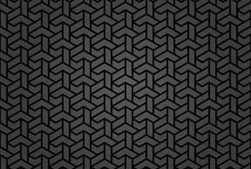 Seamless dark background for your designs. Modern vector ornament. Geometric abstract pattern