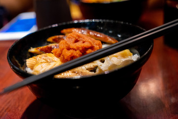 Japan special raw fish rice bowl