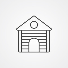 Cabin vector icon sign symbol