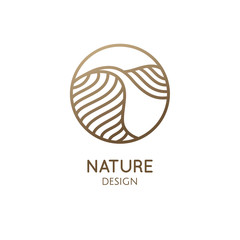 Simple logo pattern structure of desert