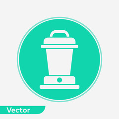Camp lantern vector icon sign symbol