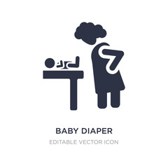 baby diaper icon on white background. Simple element illustration from People concept.