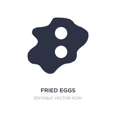 fried eggs icon on white background. Simple element illustration from Food concept.