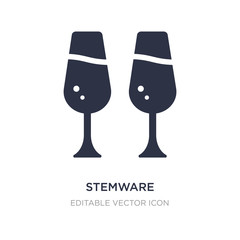 stemware icon on white background. Simple element illustration from Food concept.