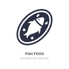 fish food icon on white background. Simple element illustration from Food concept.