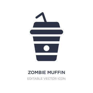 zombie muffin icon on white background. Simple element illustration from Food concept.