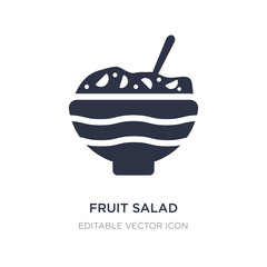 fruit salad icon on white background. Simple element illustration from Food concept.