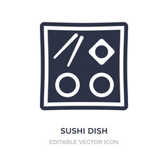 sushi dish icon on white background. Simple element illustration from Food concept.
