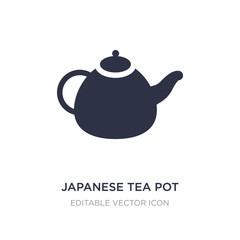 japanese tea pot icon on white background. Simple element illustration from Food concept.