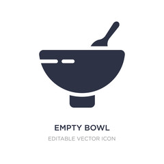 empty bowl icon on white background. Simple element illustration from Food concept.