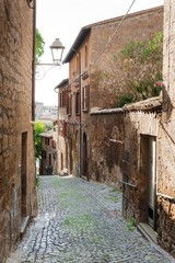 Street of the city Orvieto, Italy, Umbria. 