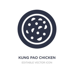 Obraz premium kung pao chicken icon on white background. Simple element illustration from Food and restaurant concept.