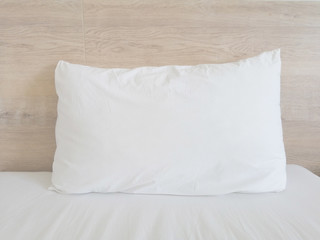 Soft pillow with blanket on comfortable bed