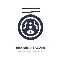 braised abalone icon on white background. Simple element illustration from Food and restaurant concept.