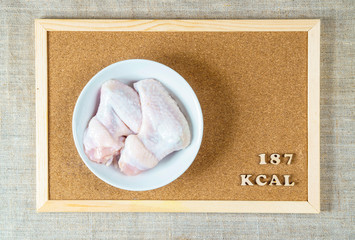 calories calculator chicken wings 187 kcal 100 grams diet