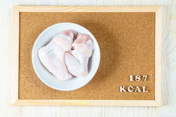 calories calculator chicken wings 187 kcal 100 grams diet