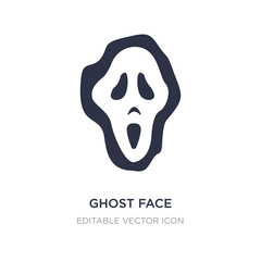 ghost face icon on white background. Simple element illustration from General concept.
