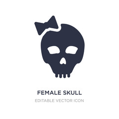 female skull icon on white background. Simple element illustration from General concept.