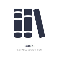 book! icon on white background. Simple element illustration from General concept.