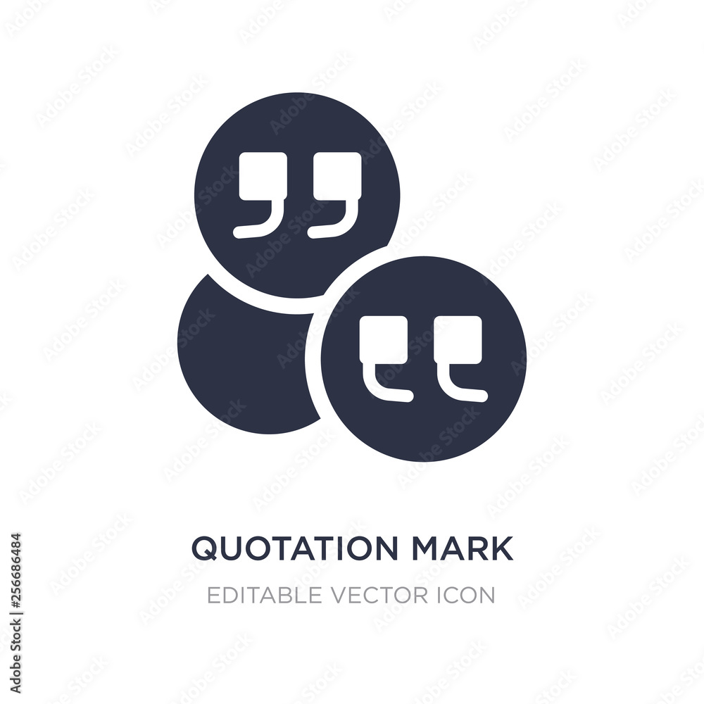Aufkleber quotation mark inside a circle icon on white background. simple element illustration from general co