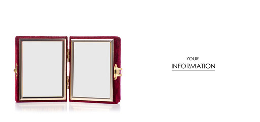 Photo frame pattern on white background isolation.