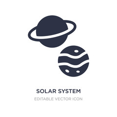 Obraz premium solar system planets icon on white background. Simple element illustration from General concept.