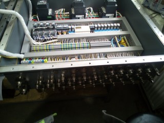 closeup of audio mixer