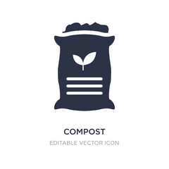 compost icon on white background. Simple element illustration from General concept.