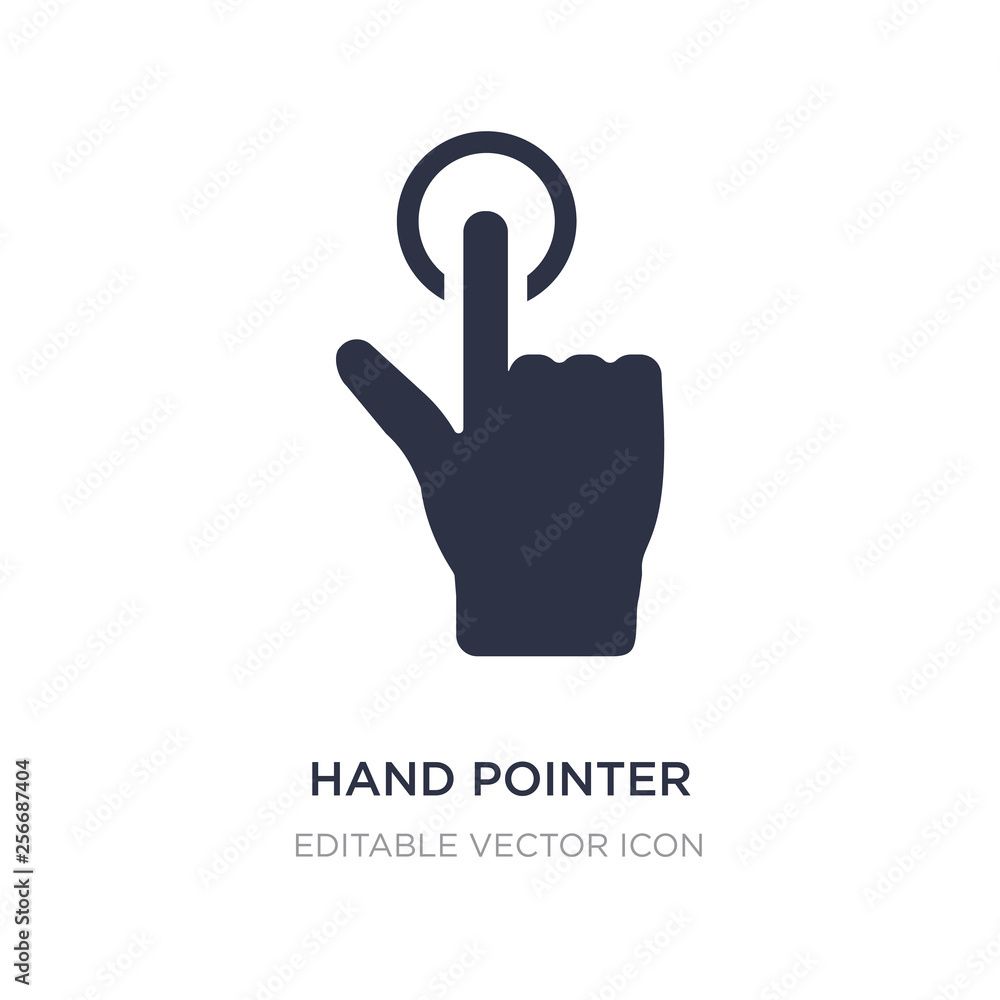 Poster hand pointer icon on white background. simple element illustration from guestures concept.