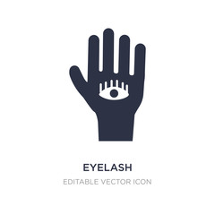eyelash icon on white background. Simple element illustration from Guestures concept.