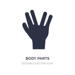 Fototapeta na wymiar body parts icon on white background. Simple element illustration from Guestures concept.